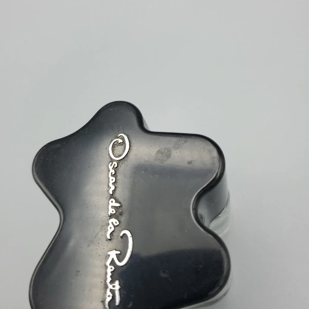 1977 Oscar de la Renta VTG Empty Perfume Bottle 2 oz Eau de‎ Toilette Black Cap